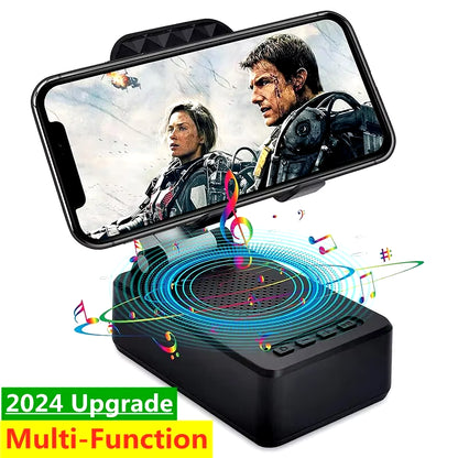 Mobile Cell Phone Stand Holder with Bluetooth Speaker HD Portable Wireless Speaker Adjustable Tablet Desktop Live Lazy Bracket