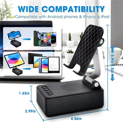 Mobile Cell Phone Stand Holder with Bluetooth Speaker HD Portable Wireless Speaker Adjustable Tablet Desktop Live Lazy Bracket